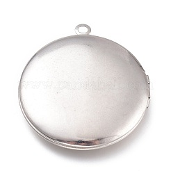 Tarnish Resistant 316 Stainless Steel Locket Pendant Cabochons Settings&nbsp;STAS-O132-04P