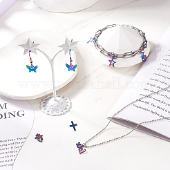 48Pcs 12 Style 201 Stainless Steel Pendants&nbsp;STAS-TA0001-90