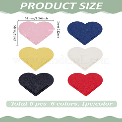 6Pcs 6 Colors PU Leather Bookmarks&nbsp;AJEW-LP0001-55