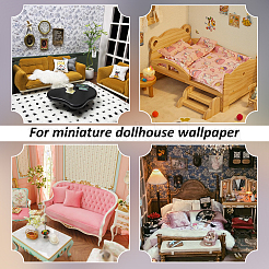 10Sheets 10 Styles Mini Dollhouse Living Room Bedroom Wallpaper&nbsp;DIY-PH0032-33