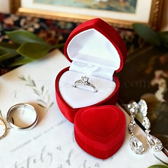 Valentine's Day Velvet Ring Storage Boxes&nbsp;AJEW-CL0004-89B