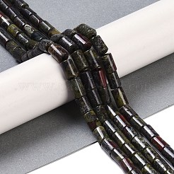 天然石ドラゴンブラッドビーズ連売り  コラム  7.5~8.5x5~6mm  穴：1mm  約45~46個/連  14.69~15.04インチ（37.3~38.2cm）&nbsp;LS-G-C128-A32-01