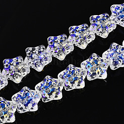 Electroplate Transparent Glass Beads Strands&nbsp;EGLA-N020-02