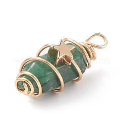 Natural & Synthetic Gemstone Double Terminal Pointed Pendants&nbsp;PALLOY-JF01712