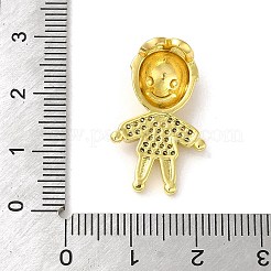 Rack Plating Brass Micro Pave CLear Cubic Zirconia Pendants&nbsp;KK-C053-06B-G