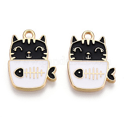 Golden Plated Alloy Enamel Pendants&nbsp;ENAM-T009-90D-RS