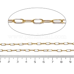 304ステンレススチールエナメルアズキチェーン  ハンダ付け  スプールで  イオンプレーティング（ip）  18KGP本金メッキ  ゲインボロ  6.5x3x0.5mm  約32.81フィート（10m）/ロール&nbsp;CHS-R020-02G-09