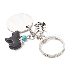 Tibetan Style Alloy Keychains&nbsp;KEYC-JKC01471