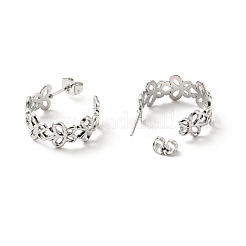 Non-Tarnish 304 Stainless Steel Butterfly Wrap Stud Earrings&nbsp;EJEW-A076-02P