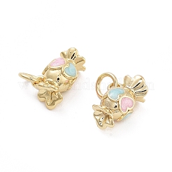 Rack Plating Brass Enamel Charms&nbsp;KK-G512-19D-G