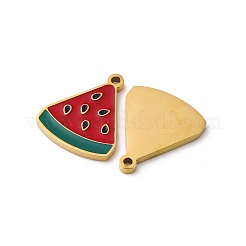 Fruit Seris 304 Stainless Steel Enamel Charms&nbsp;STAS-U060-03G-15