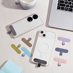 16個 8色 プラスチック製携帯電話ストラップ  ストラップパッチ  ほとんどのスマートフォンケースと互換性があります  携帯電話の安全落下保護用  ミックスカラー  35x60x0.7mm  穴：5x8.5mm  2個/カラー&nbsp;FIND-GL0001-32