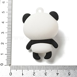 PVCペンダント  パンダ  ディープスカイブルー  45x32x23.5mm  穴：3mm&nbsp;KY-P019-03B
