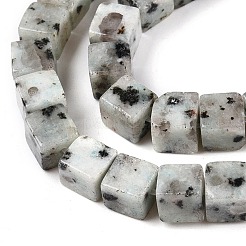 Natural Sesame Jasper/Kiwi Jasper Beads Strands&nbsp;G-T139-6x6-01A