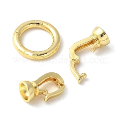 Brass Fold Over Clasps&nbsp;KK-M320-20G