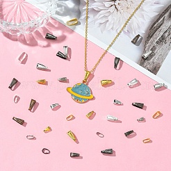 15 種類の真鍮と鉄のスナップオンベイル  ミックスカラー  7~11x3~5x2~4mm  穴：2.5~6x2~7.5mm  10個/スタイル&nbsp;FIND-YW0005-22