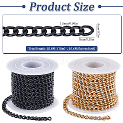 10M 2 Colors Aluminium Curb Chains&nbsp;FIND-SP0002-71