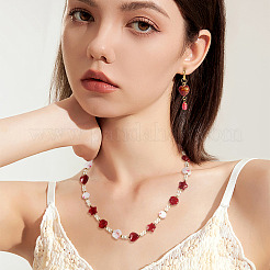 ミルフィオリガラスビーズ連売り80種類8本  混合図形  ミックスカラー  9~12x9~12x6.5~8mm  穴：0.8~2mm  10個/スタイル&nbsp;GLAA-TA0003-43C