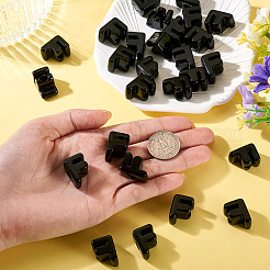 アクリルヨーロピアンビーズ  大穴ビーズ  文字F  21x17.5x13.5mm  穴：6mm&nbsp;OACR-TAC0013-14F