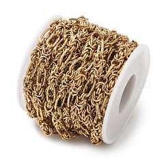 304ステンレスノットリンクチェーン  溶接されていない  スプールで  イオンプレーティング（ip）  ゴールドカラー  18x6x6ミリ＆12x6x1.5mm&nbsp;CHS-G050-10G