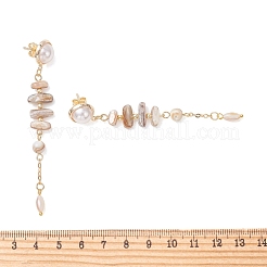 Natural Freshwater Shell Stud Dangle Earrings&nbsp;EJEW-JE07250