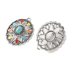 Bohemia Tibetan Style Alloy & Enamel & Synthetic Turquoise Pendants&nbsp;FIND-T074-05AS