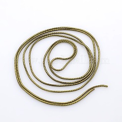 ハンダ付け真鍮スネークチェーン  アンティークブロンズ  1mm&nbsp;X-CHC-L002-01