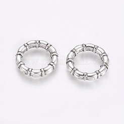 CCBプラスチックフレームコネクター  アンティークシルバー  15x4mm  内径：10mm&nbsp;CCB-J030-05AS