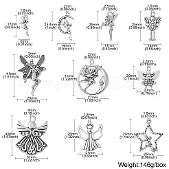 50Pcs 10 Style Tibetan Style Alloy Pendants&nbsp;TIBEP-CJ0003-48