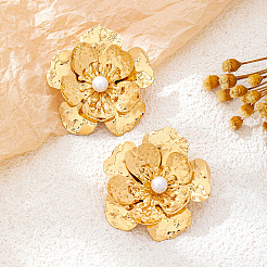 Alloy & Imitation Pearl Stud Earrings for Women&nbsp;WG3D3B2-01