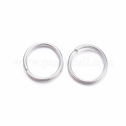 304ステンレススチールオープン丸カン  ラウンド  銀色のメッキ  20ゲージ  7x0.8mm  内径：5.5mm&nbsp;X-STAS-E464-09L-S
