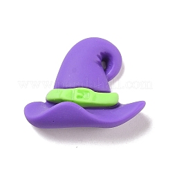 ハロウィンハット不透明樹脂カボション  ハロウィン用  青紫色  18.5x22x8mm&nbsp;RESI-F031-07
