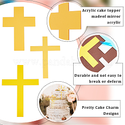 15Pcs 3 Styles Acrylic Mirror Cake Toppers&nbsp;FIND-CN0001-46