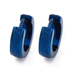Sand Flash 304 Stainless Steel Hoop Earrings for Women&nbsp;EJEW-M001-23A
