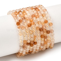Natural Yellow Rabbit Hair Rutilated Quartz Beads Strands&nbsp;GG-CBA4808-F01-01