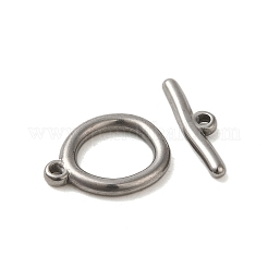 変色しない304ステンレススチールのトグル留め具  オーバル  ステンレス鋼色  オーバル：20x16x3mm  穴：1.8mm  バー：6x22x2.5mm  穴：1.8mm&nbsp;STAS-Q324-10P