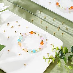 304ステンレススチールスペーサービーズ  ラウンド  ゴールドカラー  4x3.5mm  穴：1.2mm  100個/箱&nbsp;STAS-NB0001-50