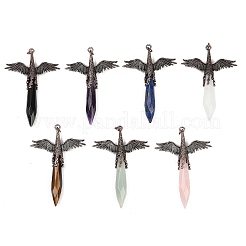 Natural & Synthetic Mixed Stone Faceted Pointed Bullet Shaped Big Pendants&nbsp;G-T145-01R