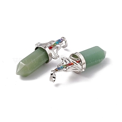 Natural Green Aventurine Big Pointed Pendants&nbsp;G-I342-01P-06