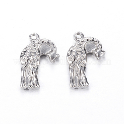 304ステンレスペンダント  キリン  ステンレス鋼色  17x11x4mm  穴：1.5mm&nbsp;STAS-N0014-10P