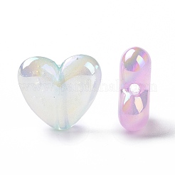 UV Plating Rainbow Iridescent Luminous Acrylic Beads&nbsp;OACR-E010-10