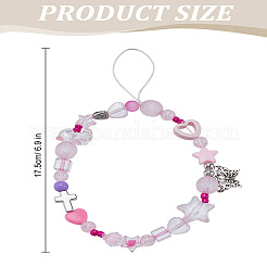 1Pc Resin & Crystal & Alloy and Plastic Mobile Straps for Women&nbsp;HJEW-LP0001-23