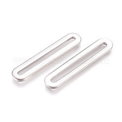 真鍮製フレームコネクター  長持ちメッキ  オーバル  プラチナメッキ  29.5x6.5x1.2mm  内径：25.5x2mm&nbsp;LS-X-KK-L198-002P