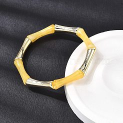 Plating Resin Beads Stretch Bracelets for Women&nbsp;BJEW-P374-02G