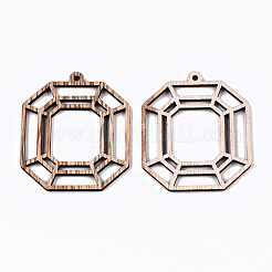 Unfinished Hollow Wood Pendants&nbsp;WOOD-N006-140