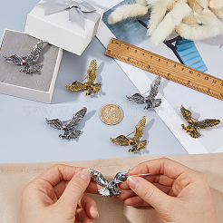 8Pcs 2 Colors Alloy Rhinestone Brooch&nbsp;JEWB-DC0006-48