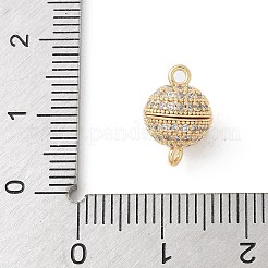 Brass Micro Pave Cubic Zirconia Magnetic Clasps&nbsp;KK-U052-03G