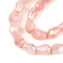 Anti-Tarnish Electroplate Glass Beads Strands&nbsp;GLAA-T025-13A-07