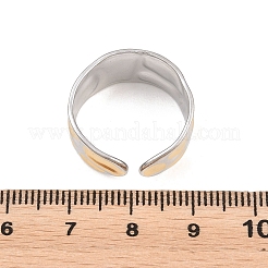 304ステンレススチールカフオープンリング  イオンプレーティング（ip）  ゴールデン·ステンレス鋼色  1.5mm  内径：18mm&nbsp;SA-H001-08G