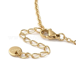 PVD Vacuum Plating 304 Stainless Steel Cable Chain Necklaces&nbsp;NJEW-C045-02G